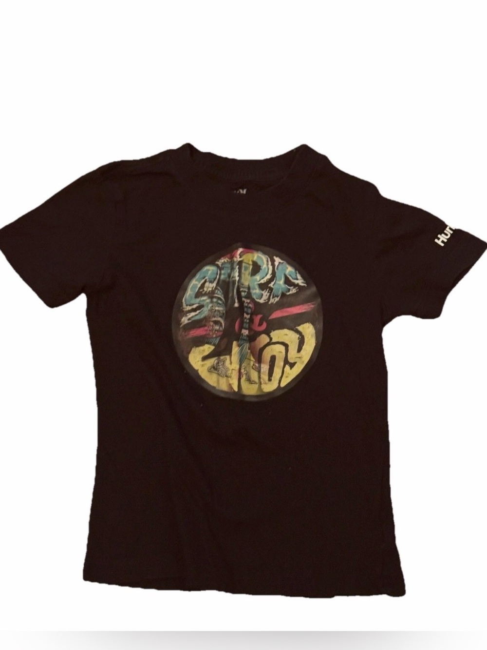HURLE Boys TShirt Size 4‎ XS Black Cotton